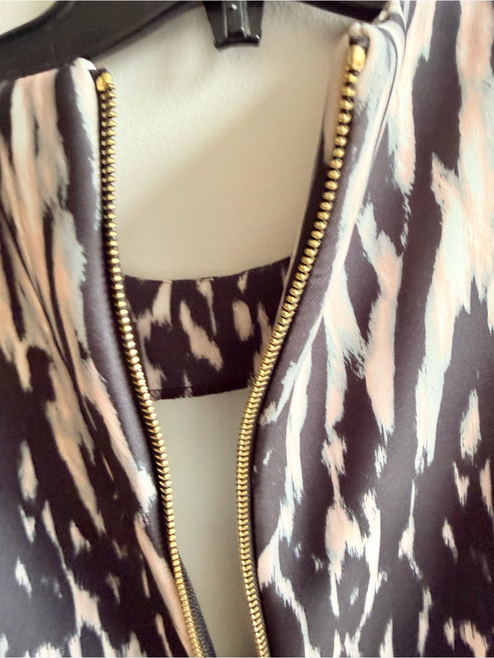 Calvin Klein Black & Cream Cold-Shoulder Swim Coverup Dress - Picture 9 of 10